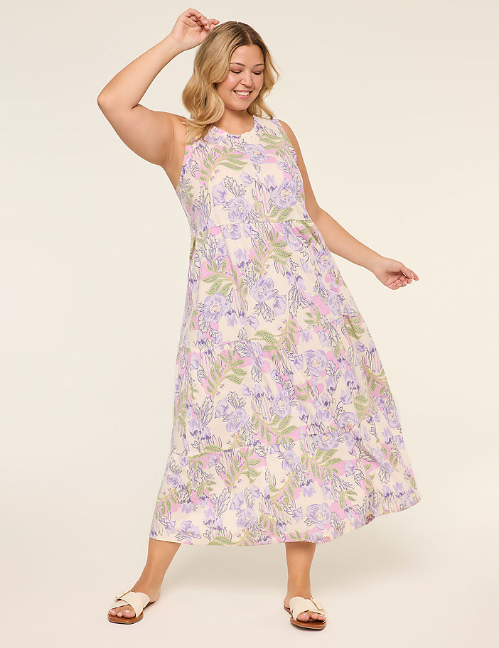 Sleeveless Tiered Maxi Dress