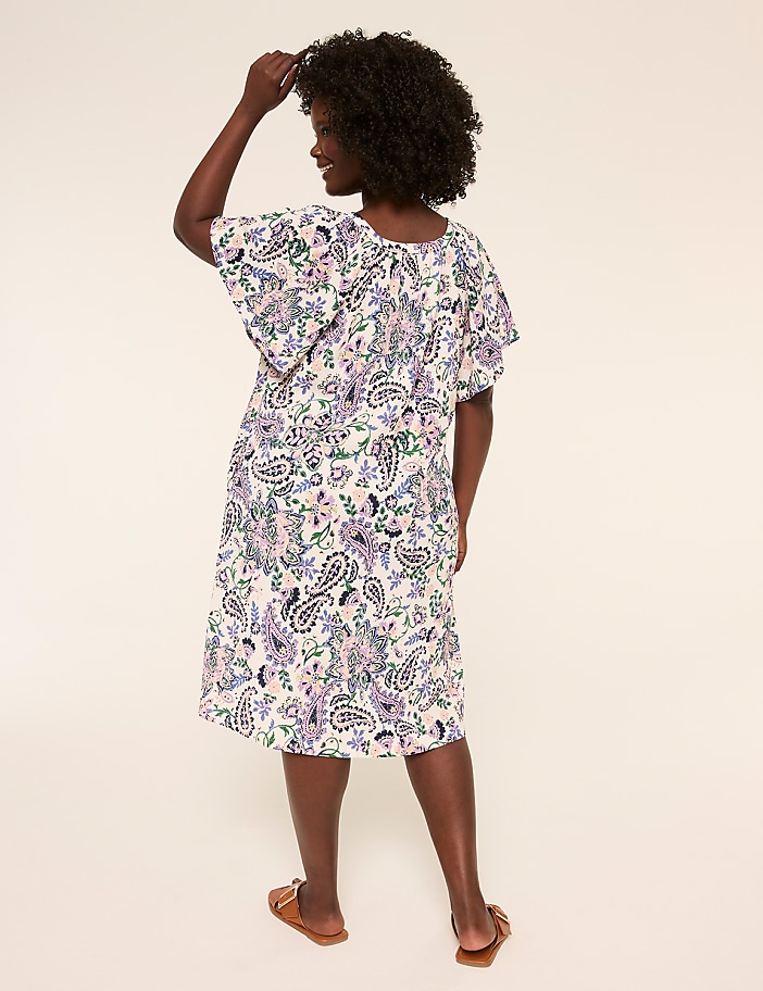 Notch-Neck Short Dress
