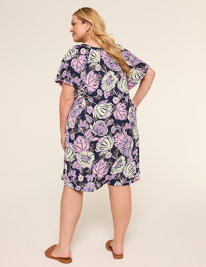 Notch-Neck Short Dress