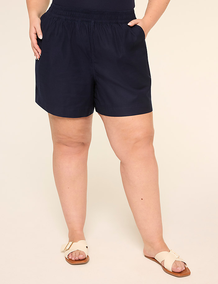 Slub Relaxed Pull-On 5-5" Short