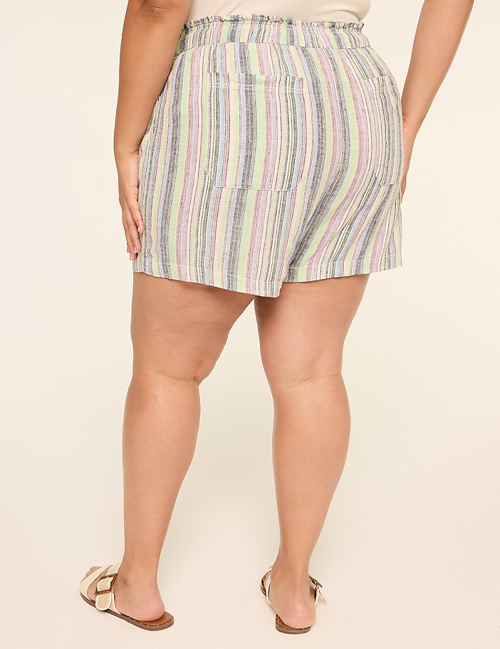 Linen-Blend Relaxed Pull-On 5.5&rdquo; Short