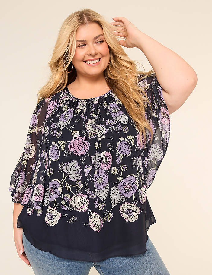 Relaxed Circle Popover Blouse