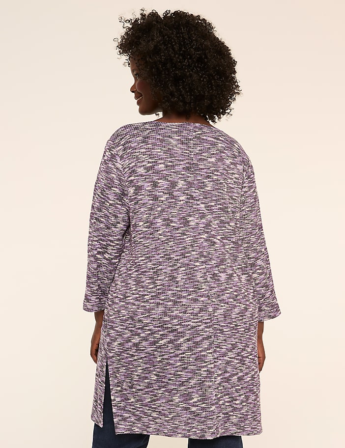 Open-Front Space Dye Overpiece