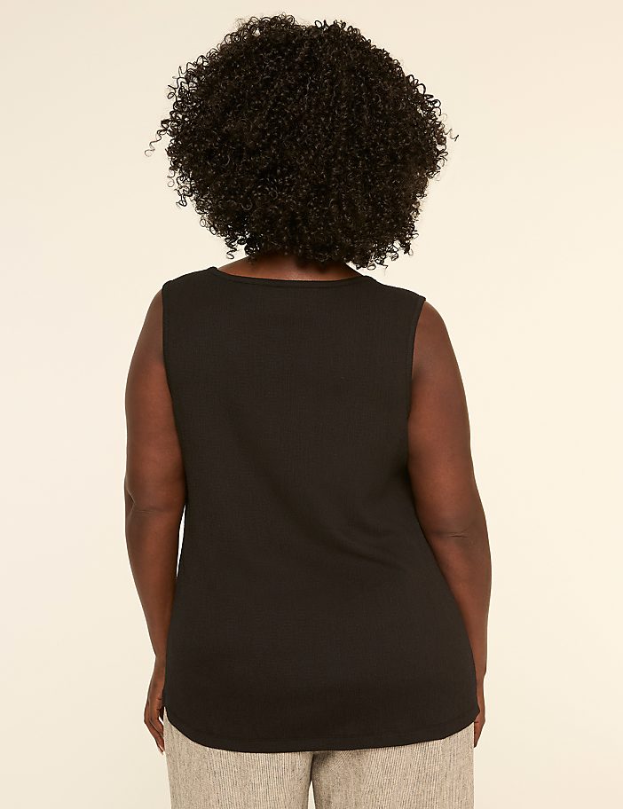Crinkle Crew-Neck Tank
