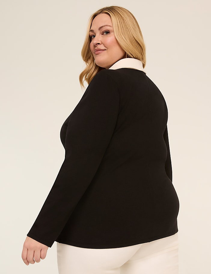 Long-Sleeve Button-Front Polo
