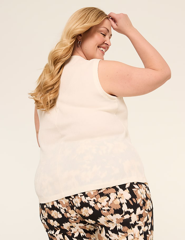 Sleeveless Crinkle Wrap Top