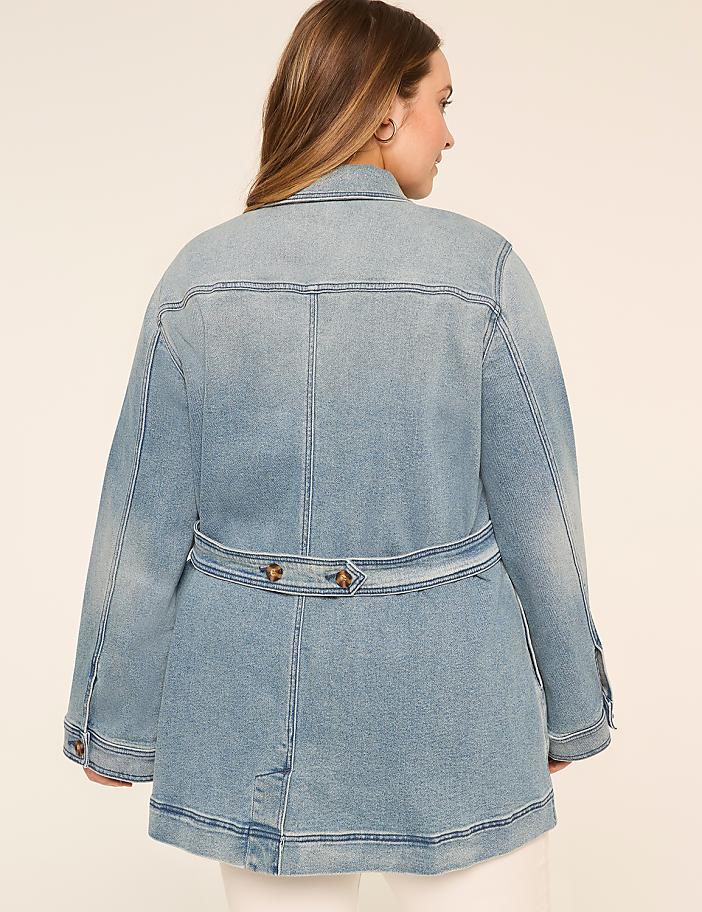 Long Denim Trucker Jacket