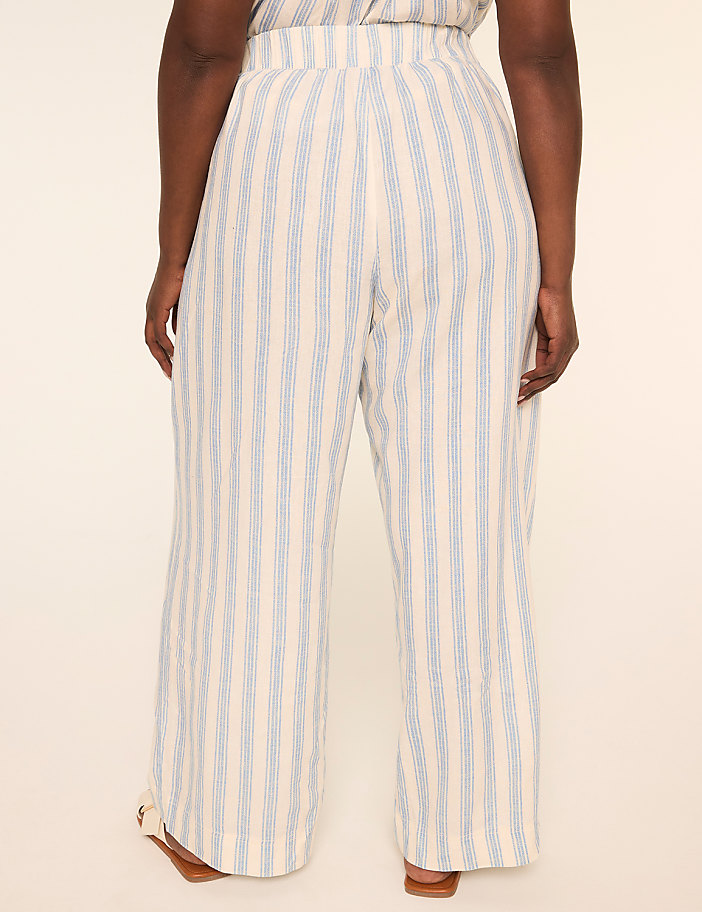Linen-Blend Wide Leg Pant