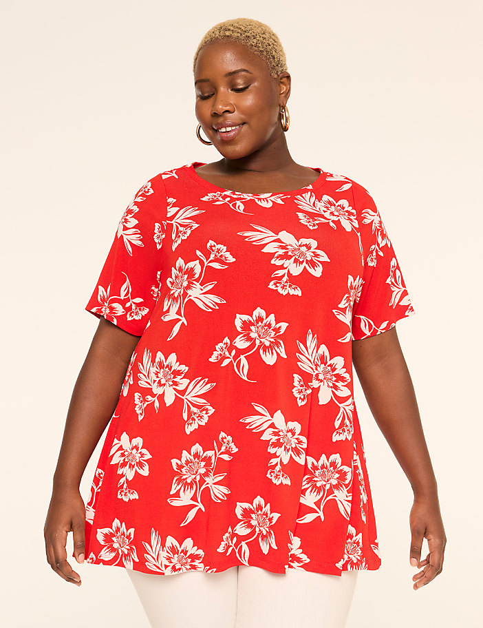 Perfect Sleeve Swing Boatneck Tee
