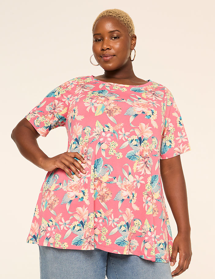 Perfect Sleeve Swing Boatneck Tee