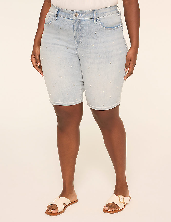 Genius Embellished Fitted 10" Bermuda Short