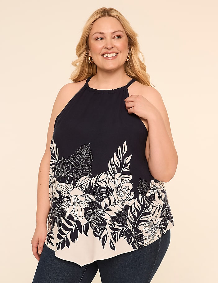 Halter-Neck Popover Top
