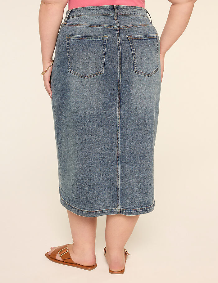 Denim Midi Skirt