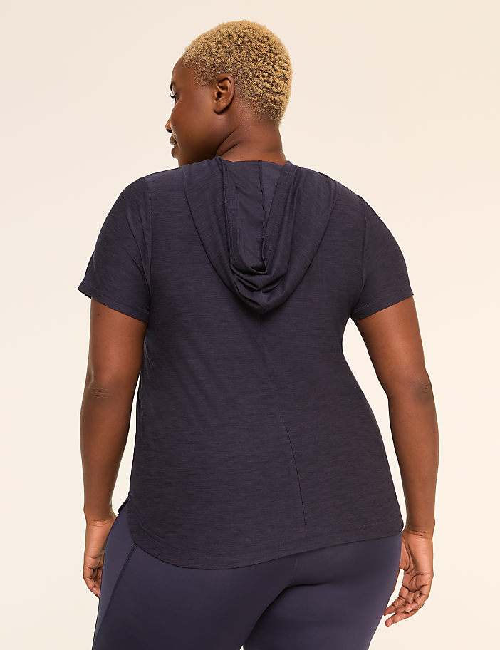 LIVI Soft Short-Sleeve V-Neck Hoodie