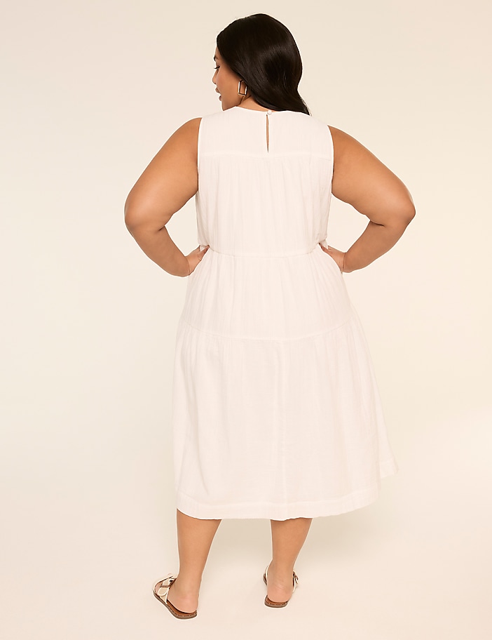 Gauze Tiered Midi Dress