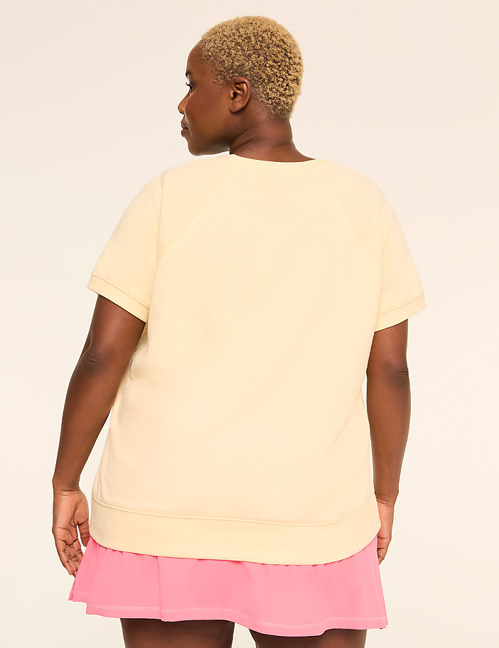 LIVI French Terry Short-Sleeve Graphic Sweatshirt
