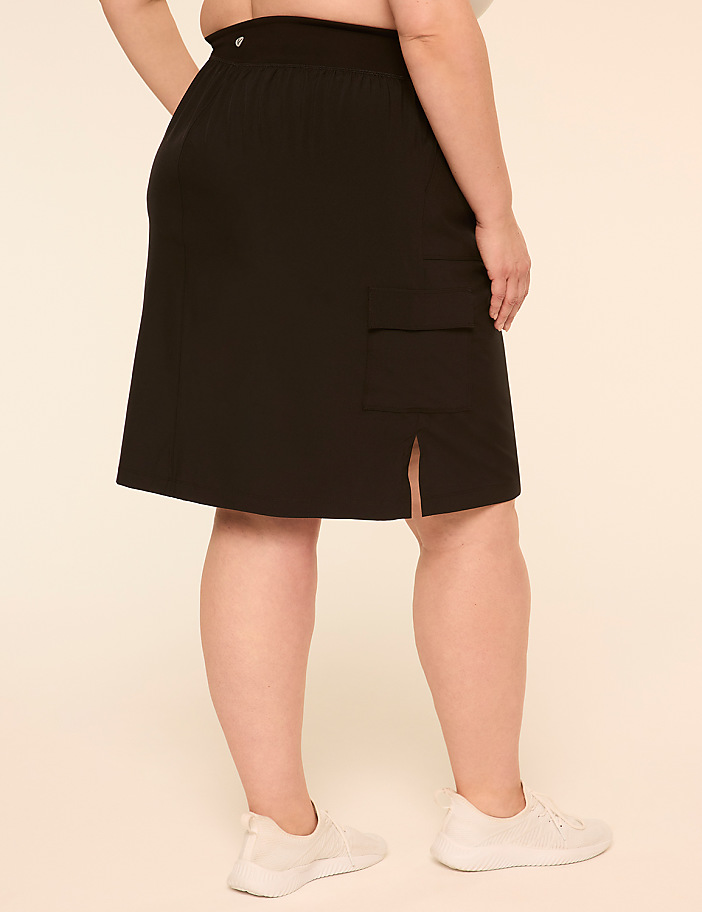 LIVI Stretch Woven Midi Skirt