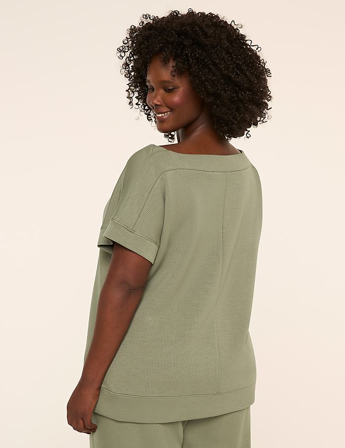 LIVI Ribbed Journey Boatneck Top