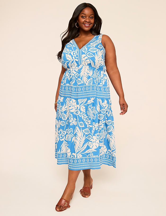 Deep V-Neck Maxi Dress