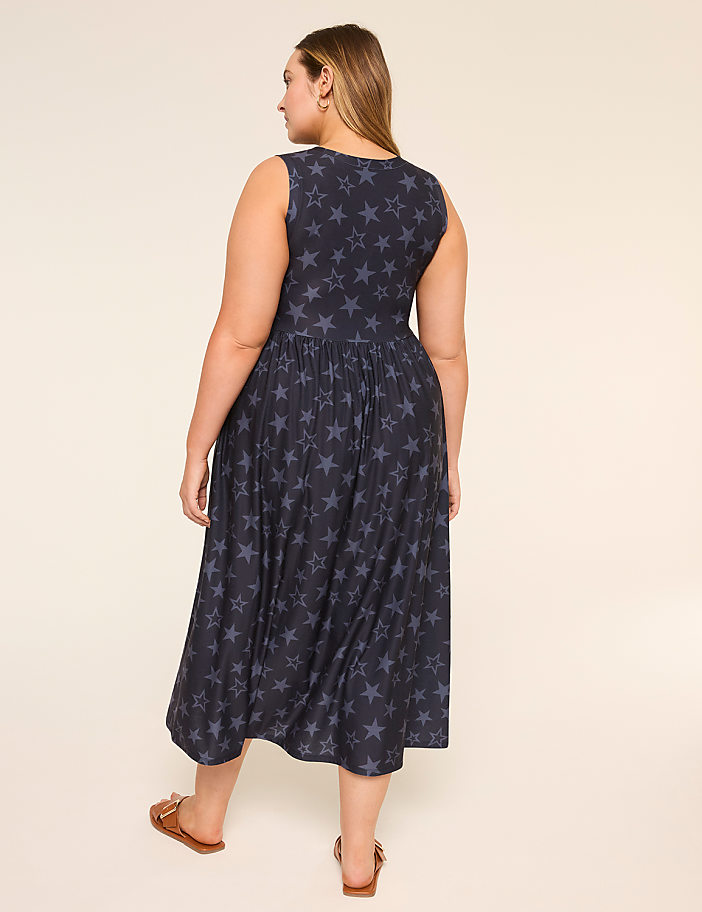Sleeveless Easy Swing Midi Dress