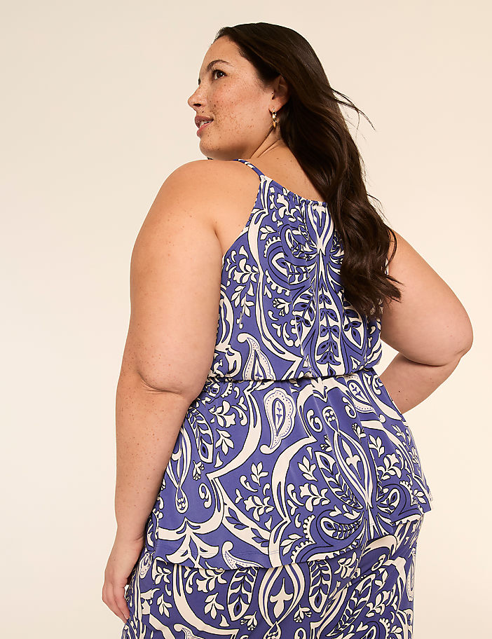 Apron Halter-Neck Peplum Tank