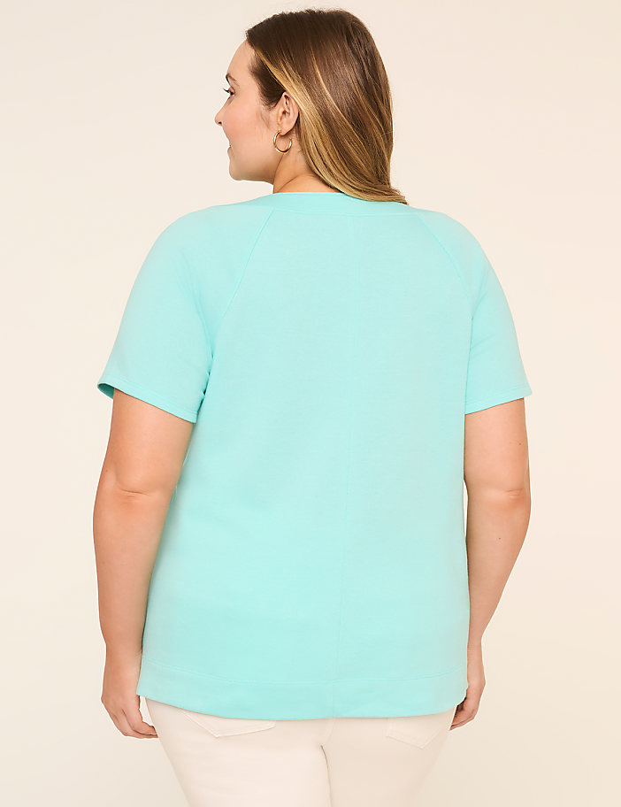 French Terry Lace-Up Top