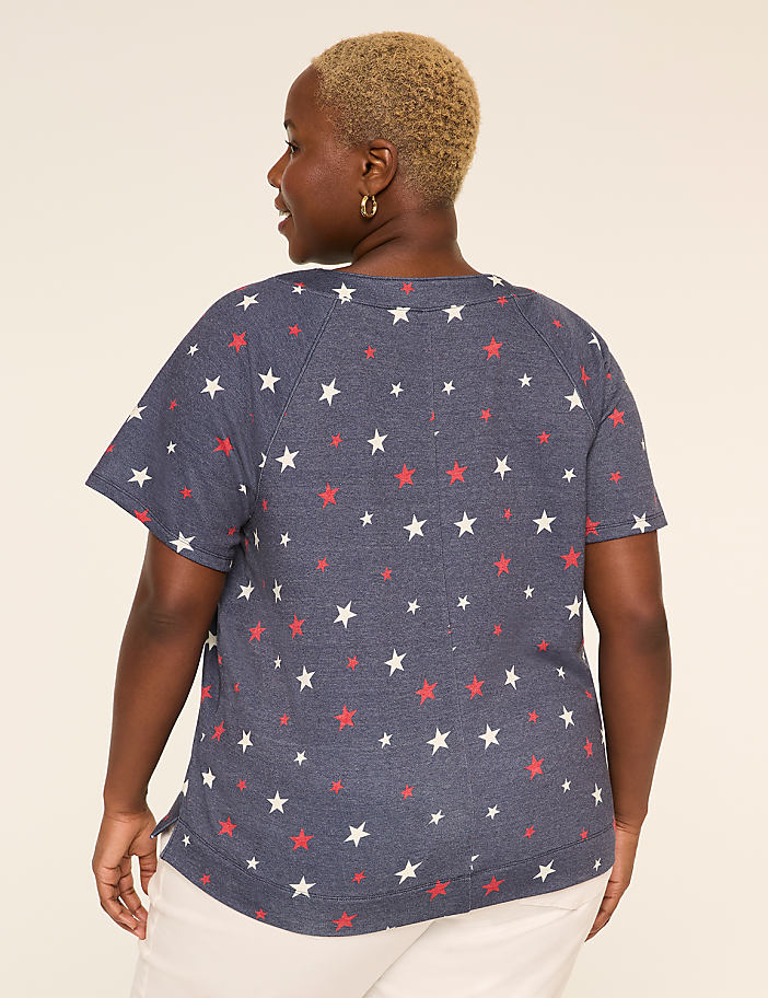 French Terry Lace-Up Top