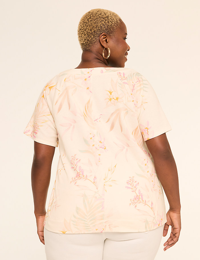 French Terry Lace-Up Top