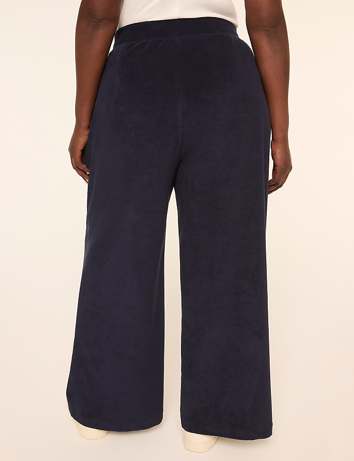 Towel Terry Pull-On Wide Leg Pant