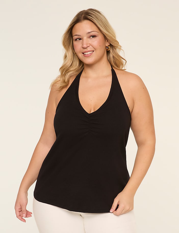 Deep V-Neck Halter Top