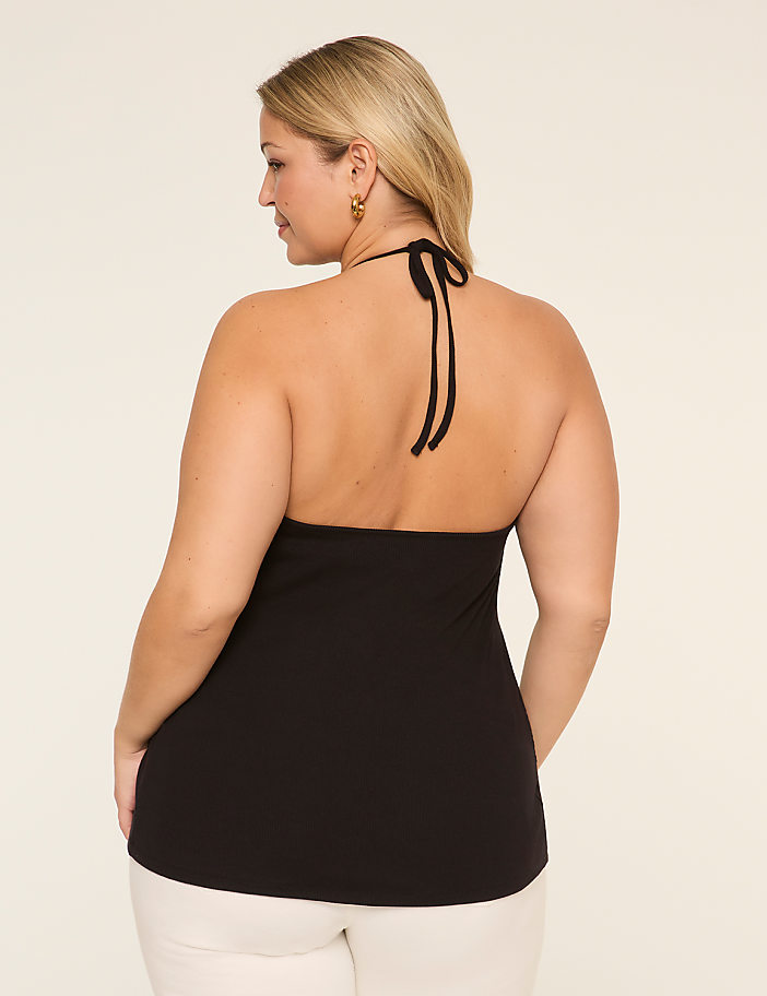 Deep V-Neck Halter Top