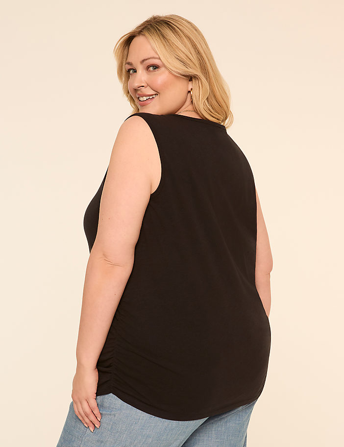 V-Neck Side-Ruched Tank