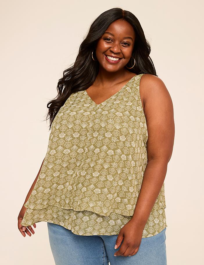 Swing Double-Layer Chiffon Tank
