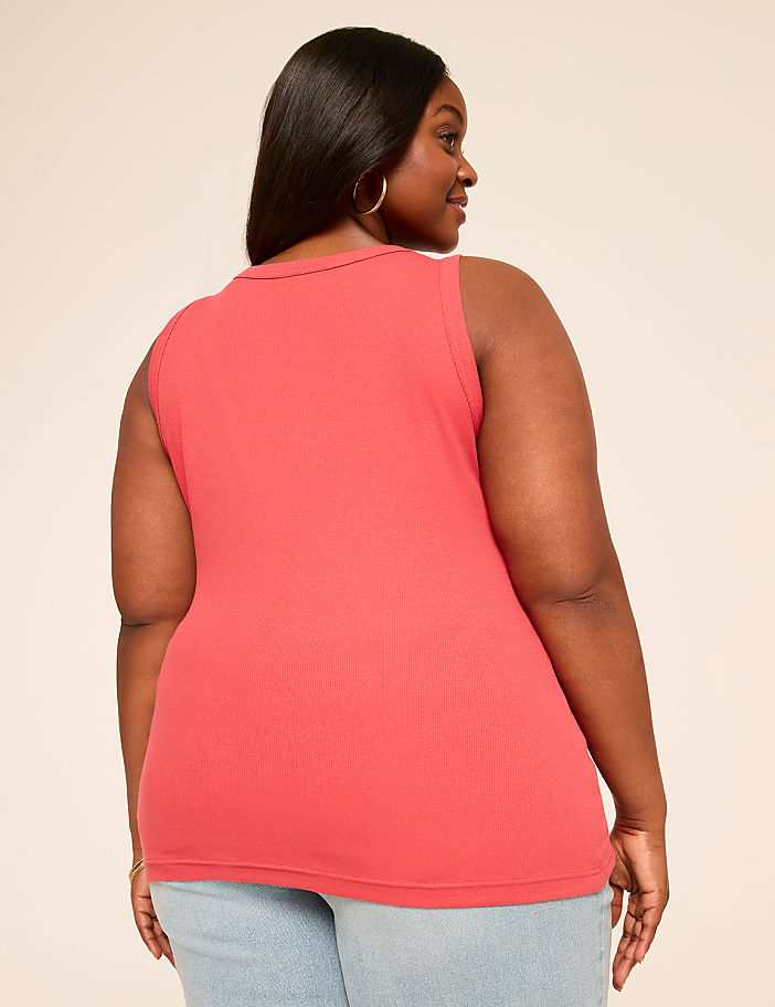 Deep V-Neck Rib Layering Tank