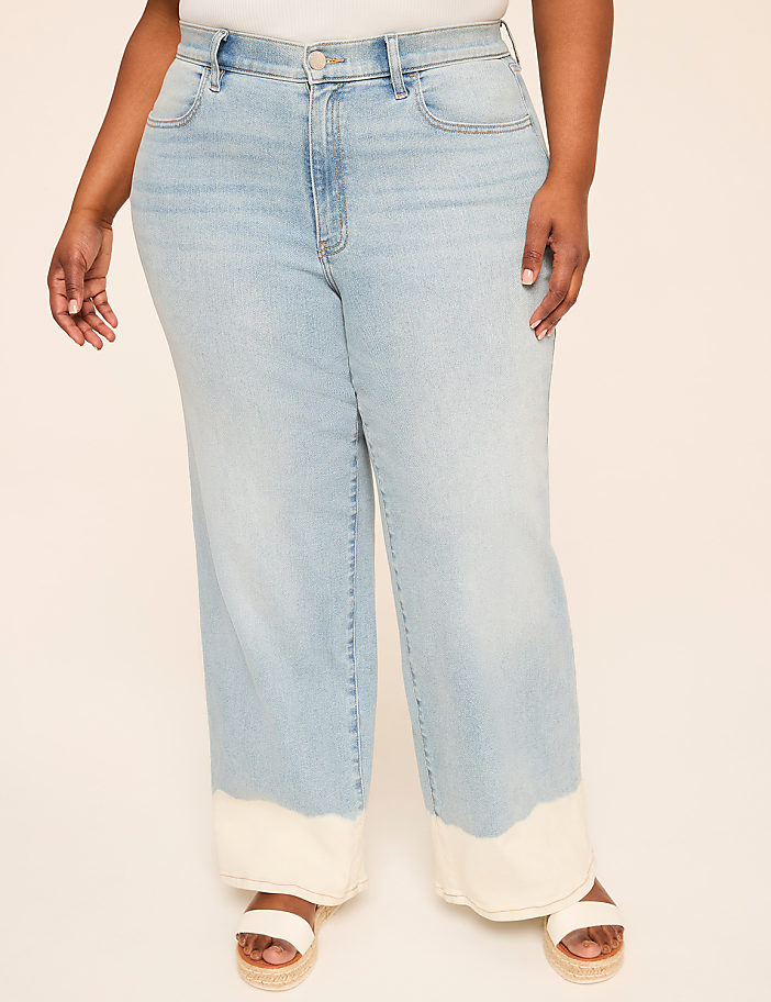 Dip-Dye Wide Leg Jean