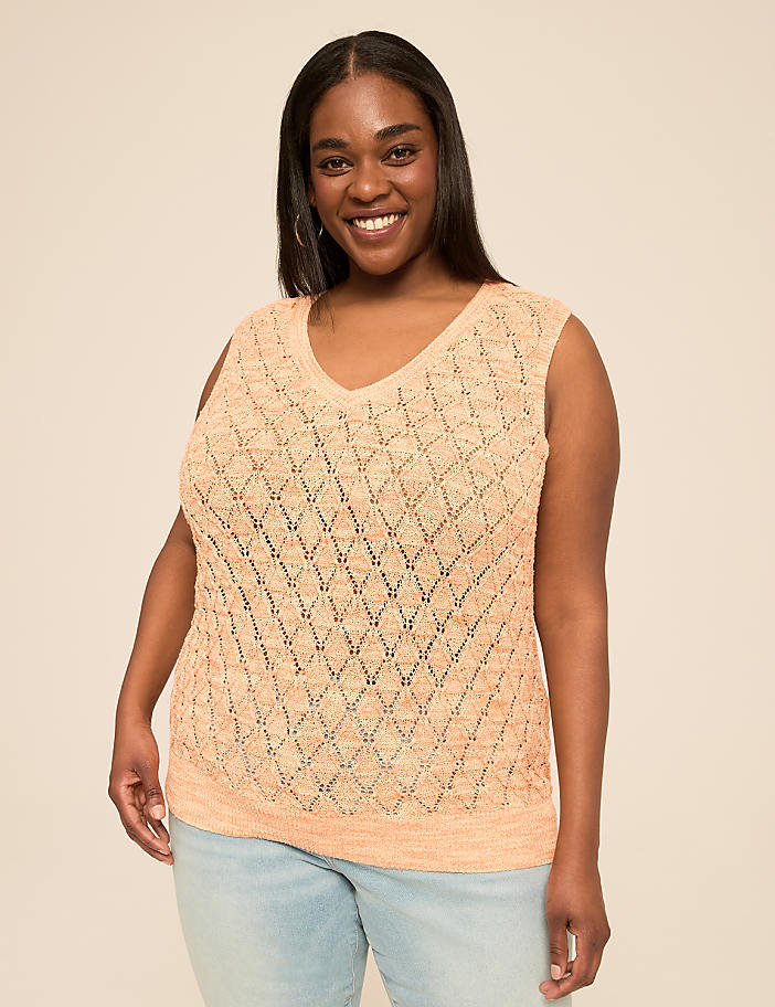 Open-Front Stitch Cardigan