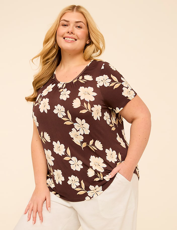 DreamFeel Short-Sleeve Crew-Neck Top