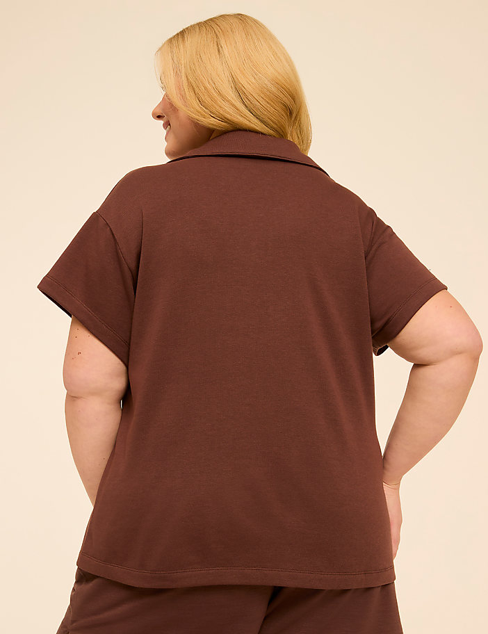 French Terry Polo Top