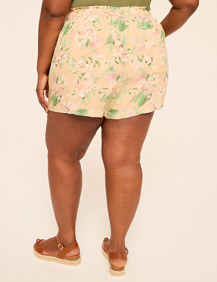 Printed Relaxed Pull-On 5" Short