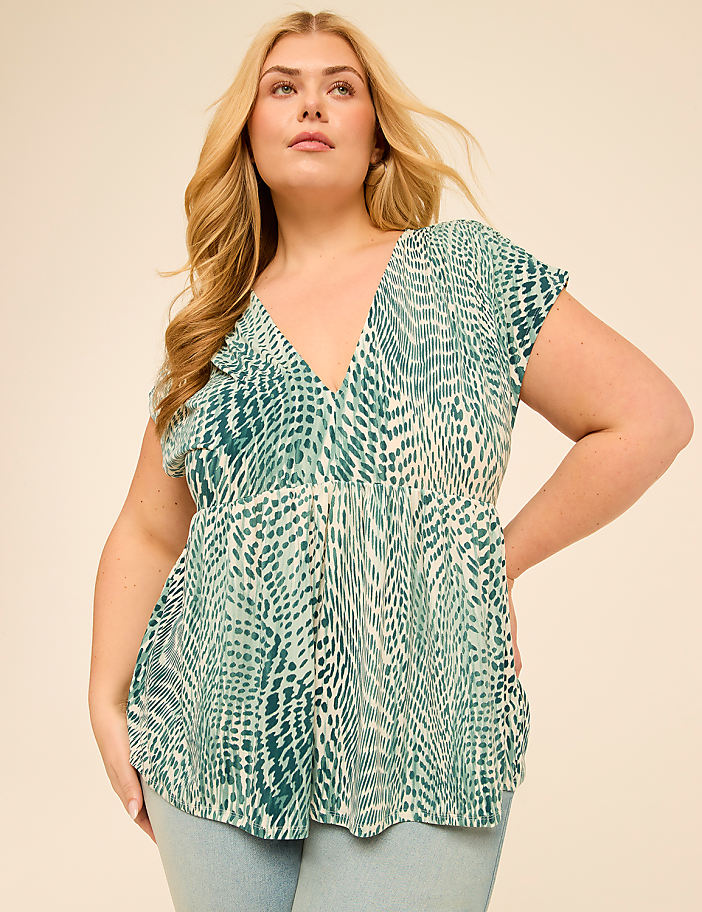 Cap-Sleeve Babydoll Top