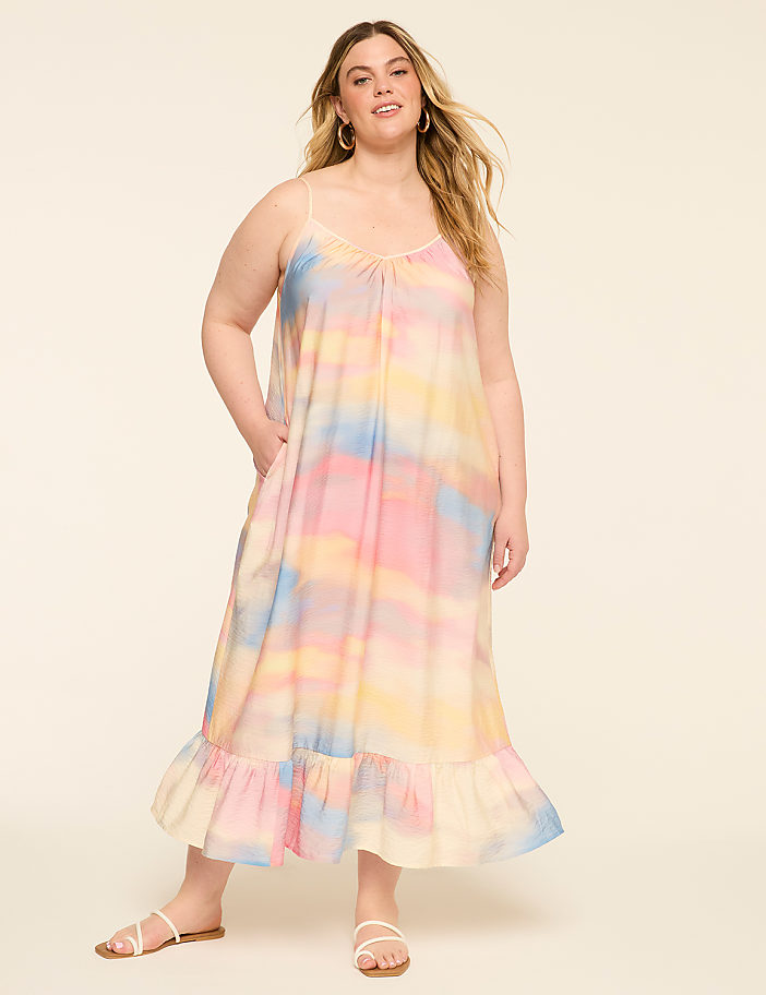 Sleeveless V-Neck Maxi Dress