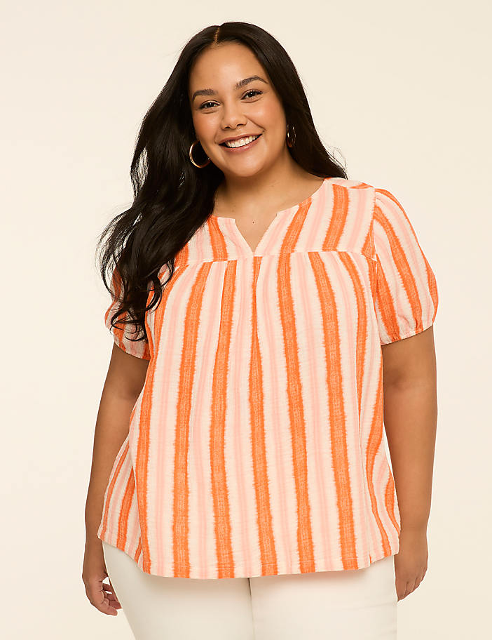 Swing Puff-Sleeve Popover Top