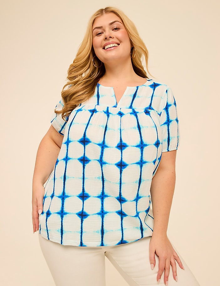 Swing Puff-Sleeve Popover Top