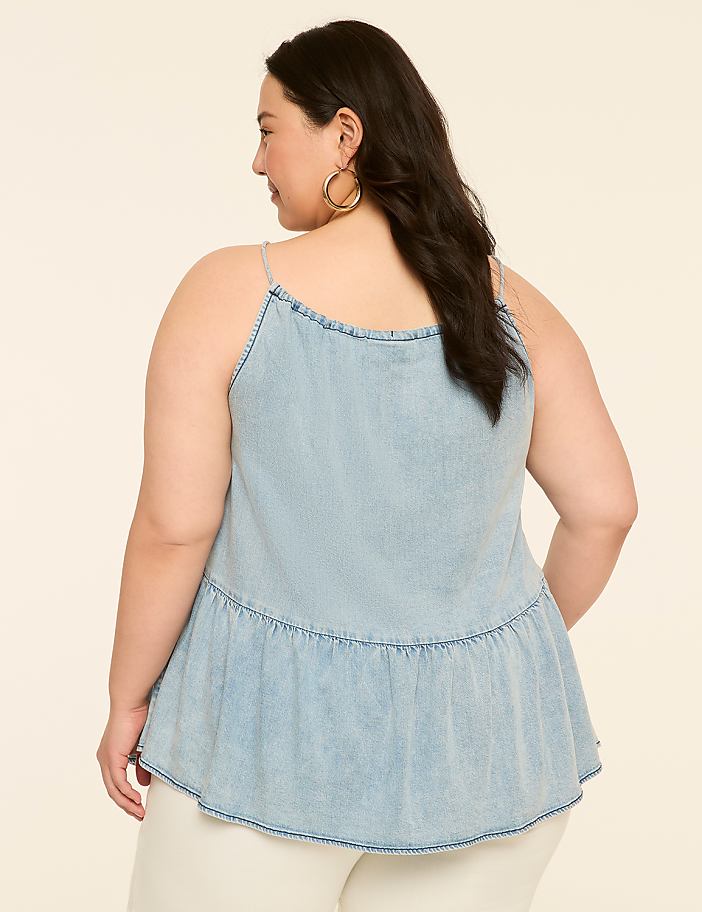 Denim Peplum Tank