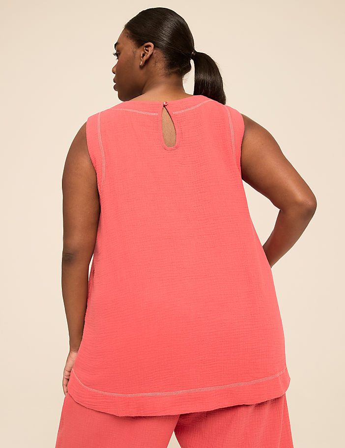 LIVI Gauze Crew-Neck Tank