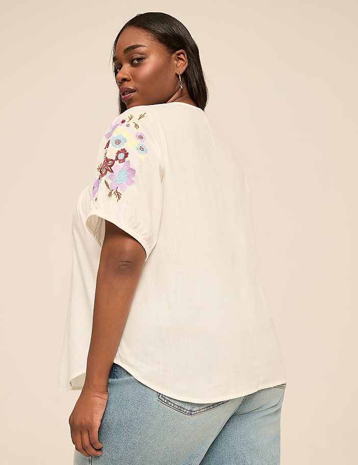 Perfect Sleeve Babydoll Popover Blouse