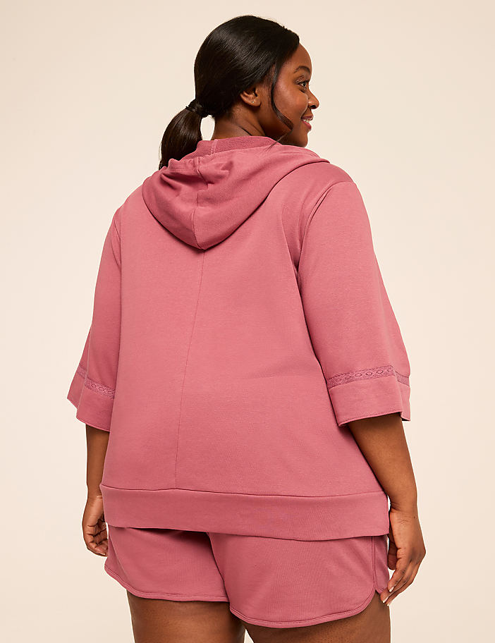 LIVI French Terry Crochet-Trim Hoodie