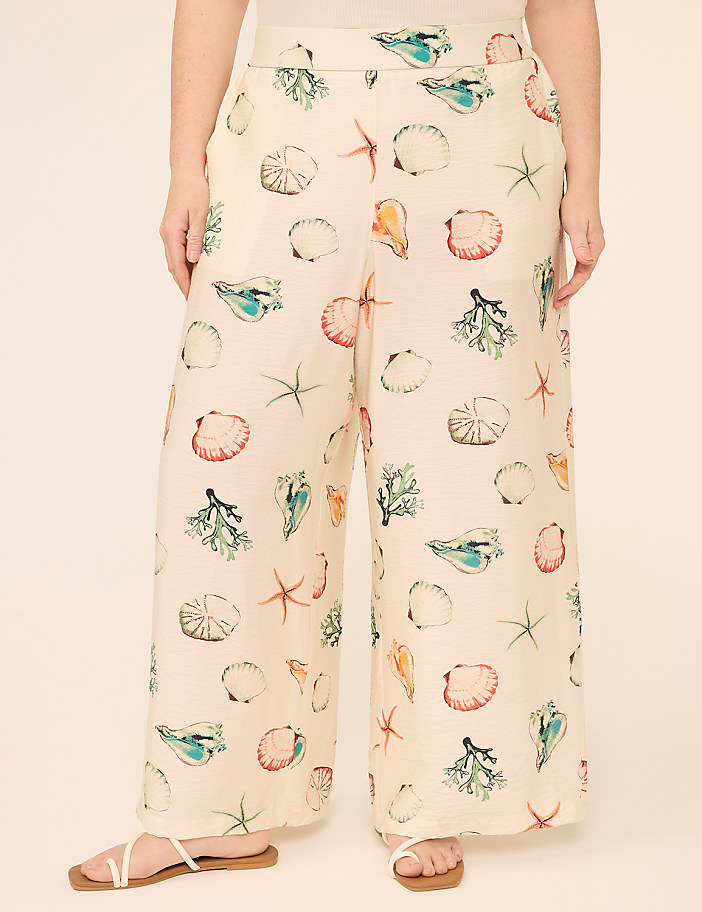 Pull-On High-Rise Flowy Wide Leg Pant