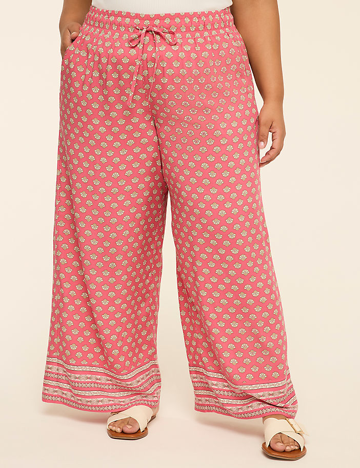 Pull-On Flowy Wide Leg Pant