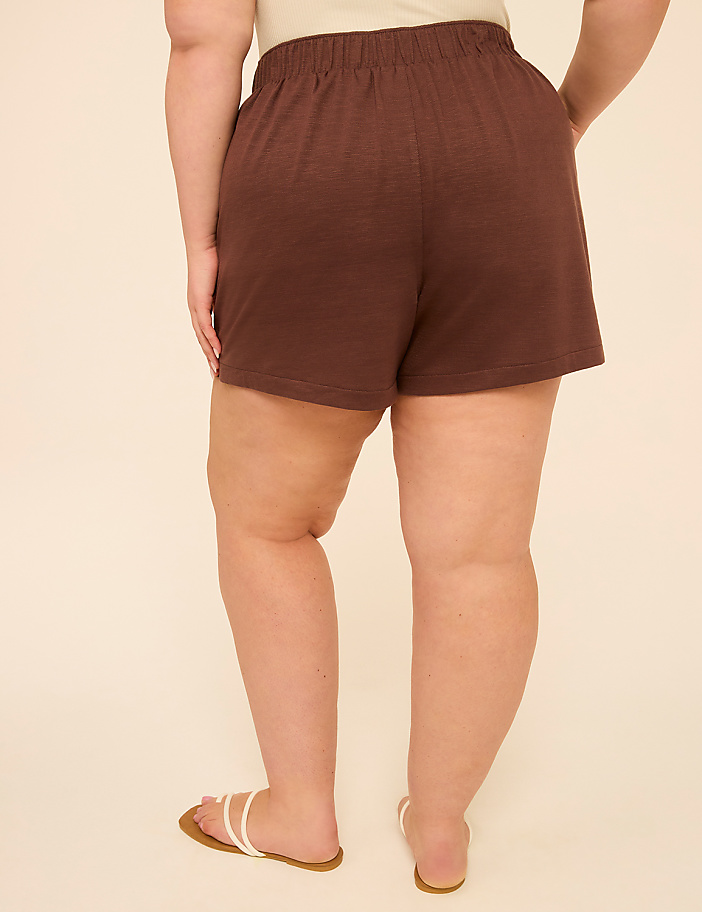 Knit Slub Relaxed Pull-On 5.5&rdquo; Short